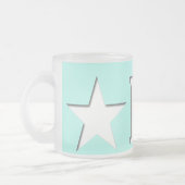 エンコードされたメッセージすりガラス製マグカップ フロストグラスマグカップ (左)