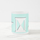 エンコードされたメッセージすりガラス製マグカップ フロストグラスマグカップ (中央)