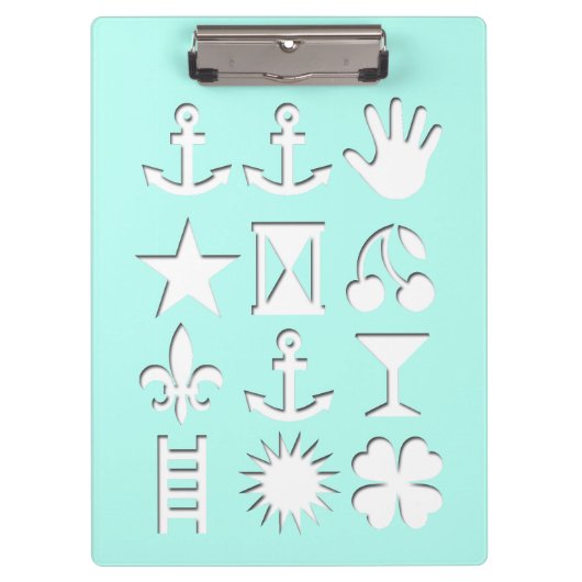 エンコードされたメッセージ夏のクリップボード クリップボード (正面)