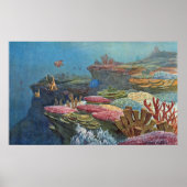 エンシェントシーコーラルアンティークプリント ポスター (正面)