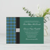 エンシェントスミスグリーンタータンチェック結婚式招待状 招待状 (スタンド正面)