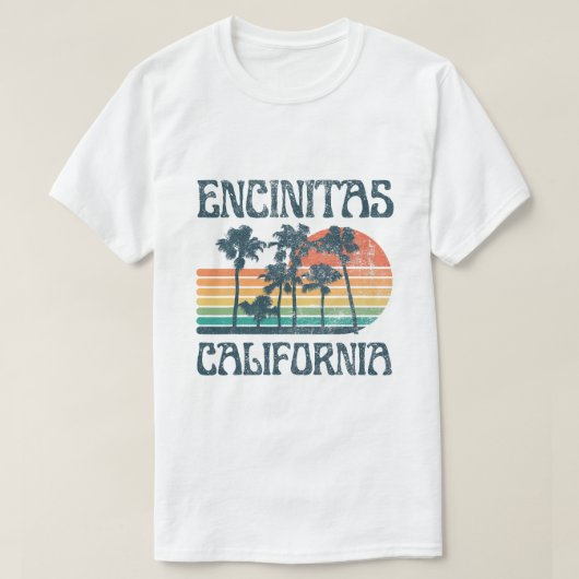 エンシニタスカリフォルニアサマーバケーションヴィンテージ Tシャツ (デザイン正面)