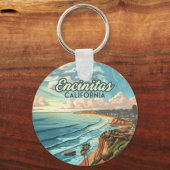 エンシニタスカリフォルニアサンディエゴビーチヴィンテージ キーホルダー (裏面)
