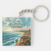 エンシニタスカリフォルニアサンディエゴビーチヴィンテージ キーホルダー (裏面)
