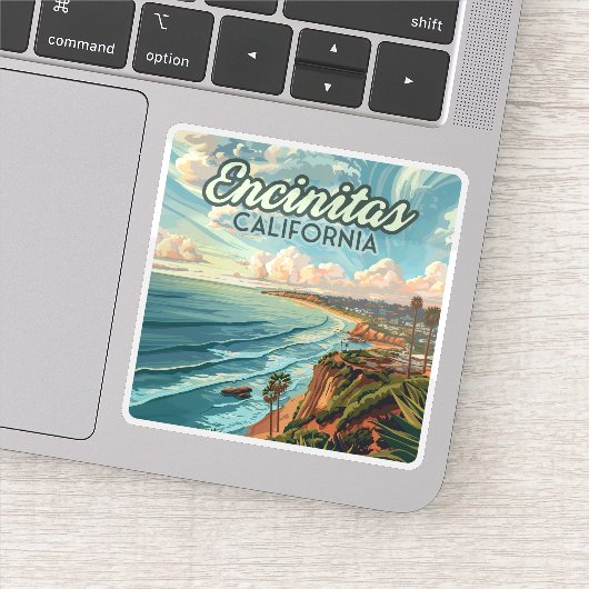 エンシニタスカリフォルニアサンディエゴビーチヴィンテージ シール (詳細)