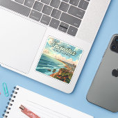 エンシニタスカリフォルニアサンディエゴビーチヴィンテージ シール (ノートパソコンとiPhone)