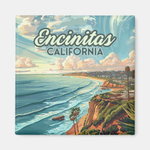 エンシニタスカリフォルニアサンディエゴビーチヴィンテージ マグネット