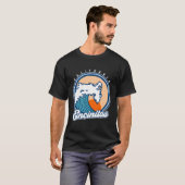 エンシニタスカリフォルニアサーフウェーブ Tシャツ (正面フル)