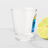 エンシニタスカリフォルニアトラベルアートヴィンテージ ショットグラス (左)