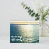 エンシニタスカリフォルニアムーンライトビーチ ポストカード (スタンド正面)