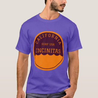 エンシニタスカリフォルニアヴィンテージレトロサーフUSAトラベル Tシャツ