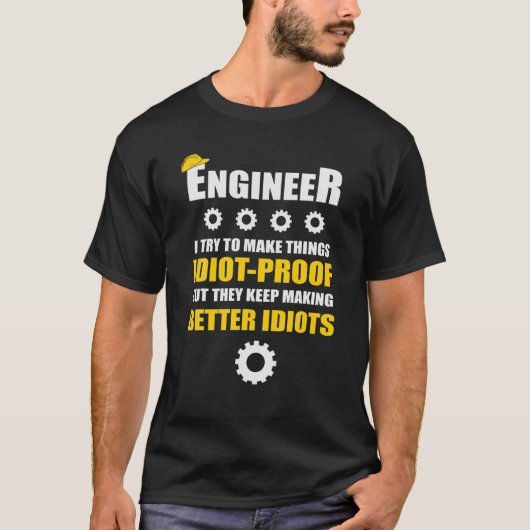 エンジおもしろいニアエンジニアエンジニアリング整備士を作成する Tシャツ (正面)