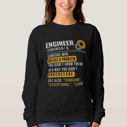 エンジおもしろいニア定義Sweatshirt スウェットシャツ (正面)