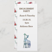 エンジェメントパーティの招待状カードアートスケッチ 招待状 (正面/裏面)