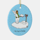 エンジェルおもしろいオブバッファロークリスマスオーナメント セラミックオーナメント (右)