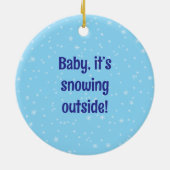 エンジェルおもしろいオブバッファロークリスマスオーナメント セラミックオーナメント (裏面)