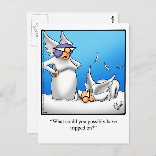 エンジェルおもしろいユーモアポストカード ポストカード (正面/裏面)