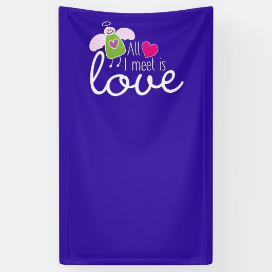 エンジェルおもしろい – 私が出会うすべては愛2 横断幕 (縦)