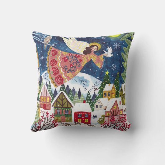 エンジェルかわいい村のクリスマス クッション (裏面)