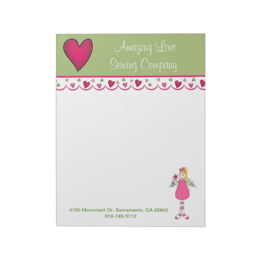 エンジェルかわいらしおよびハートビジネス用大型ノートパッド2 ノートパッド (回転)