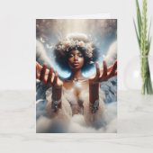 エンジェルかわいらし 神があなたを見守っている カード (正面)