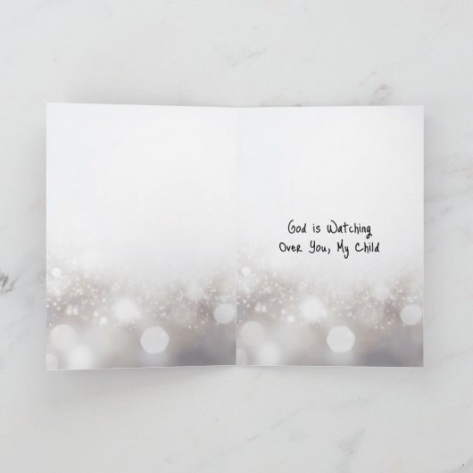エンジェルかわいらし 神があなたを見守っている カード (内部)
