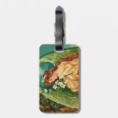 エンジェルがフローラ枝を持つ ラゲッジタグ (裏面縦)