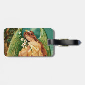 エンジェルがフローラ枝を持つ ラゲッジタグ (裏面横)