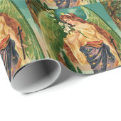 エンジェルがフローラ枝を持つ ラッピングペーパー (ロールコーナー)