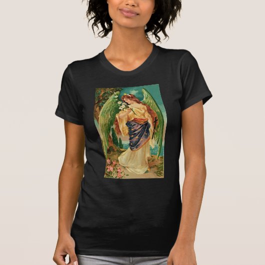 エンジェルがフローラ枝を持つ Tシャツ (正面)