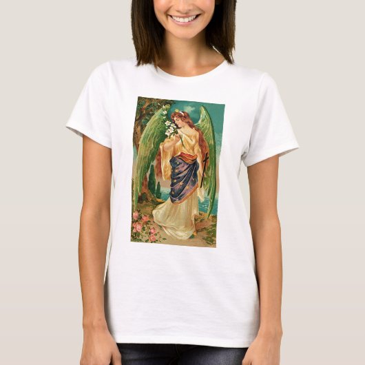エンジェルがフローラ枝を持つ Tシャツ (正面)
