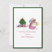 エンジェルが招待を引っ張る 招待状 (裏面)