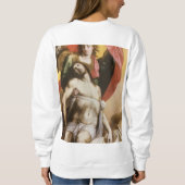 エンジェルがDEをサポートする女性の基本的なスウェットシャツ スウェットシャツ (裏面)