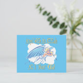 エンジェルとアティートメント1歳の誕生日 ポストカード (スタンド正面)