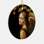 エンジェルとゴールデン葉 セラミックオーナメント (右)