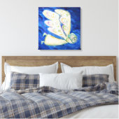 エンジェルとベビー絵画ズ（大きい四角 – エッジラップ） キャンバスプリント (インサイチュ (寝室))