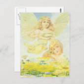 エンジェルとリース ポストカード (正面/裏面)