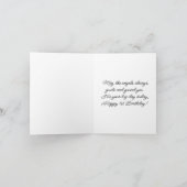 エンジェルと子ども1歳の誕生日カード カード (内部)