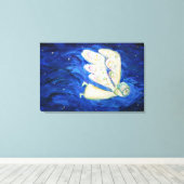 エンジェルと飛んでいるベビー絵画ズキャンバス（大） キャンバスプリント (インサイチュ (ウッドフロア))