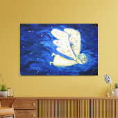 エンジェルと飛んでいるベビー絵画ズキャンバス（大） キャンバスプリント (インサイチュ (リビング))