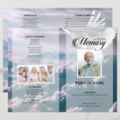 エンジェルの棺の葬儀テンプレート (正面/裏面)