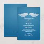 エンジェルの翼 追悼 感謝カード 招待状 (正面/裏面)