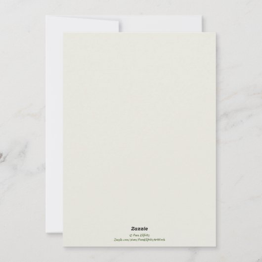 エンジェルは喜びと水の色のア疑問に思ートホリッドを願う シーズンカード (裏面)