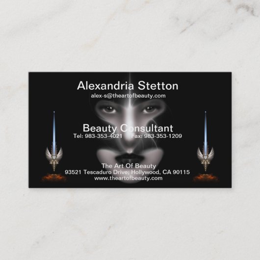 エンジェルアイズFractal Art Horizontal Business Card 名刺 (正面)