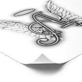 エンジェルアルファベットAイニシャル後者ウイングハロー フォトプリント            (角)