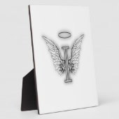 エンジェルアルファベットIイニシャルレターウィングスハロー フォトプラーク (側面)