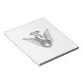 エンジェルアルファベットSイニシャルレターウィングスハロー ノートパッド (アングル)