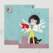 エンジェルアルマジロのアイスクリーム誕生日아르마딜로ポストカード ポストカード (正面/裏面)