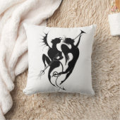 エンジェルアンドデビルシルエット装飾用クッション クッション (ブランケット)