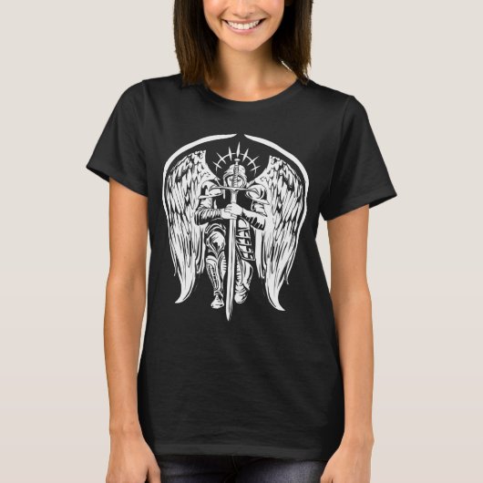エンジェルアーチャンエルマイケル戦士ギフト Tシャツ (正面)